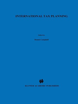cover image of International Tax Planning